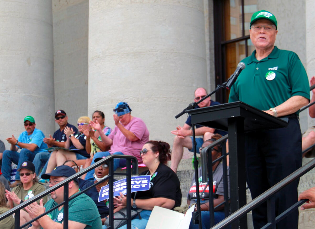 AFSCME members rally at Ohio Capitol demanding recognition for COVID-19 work