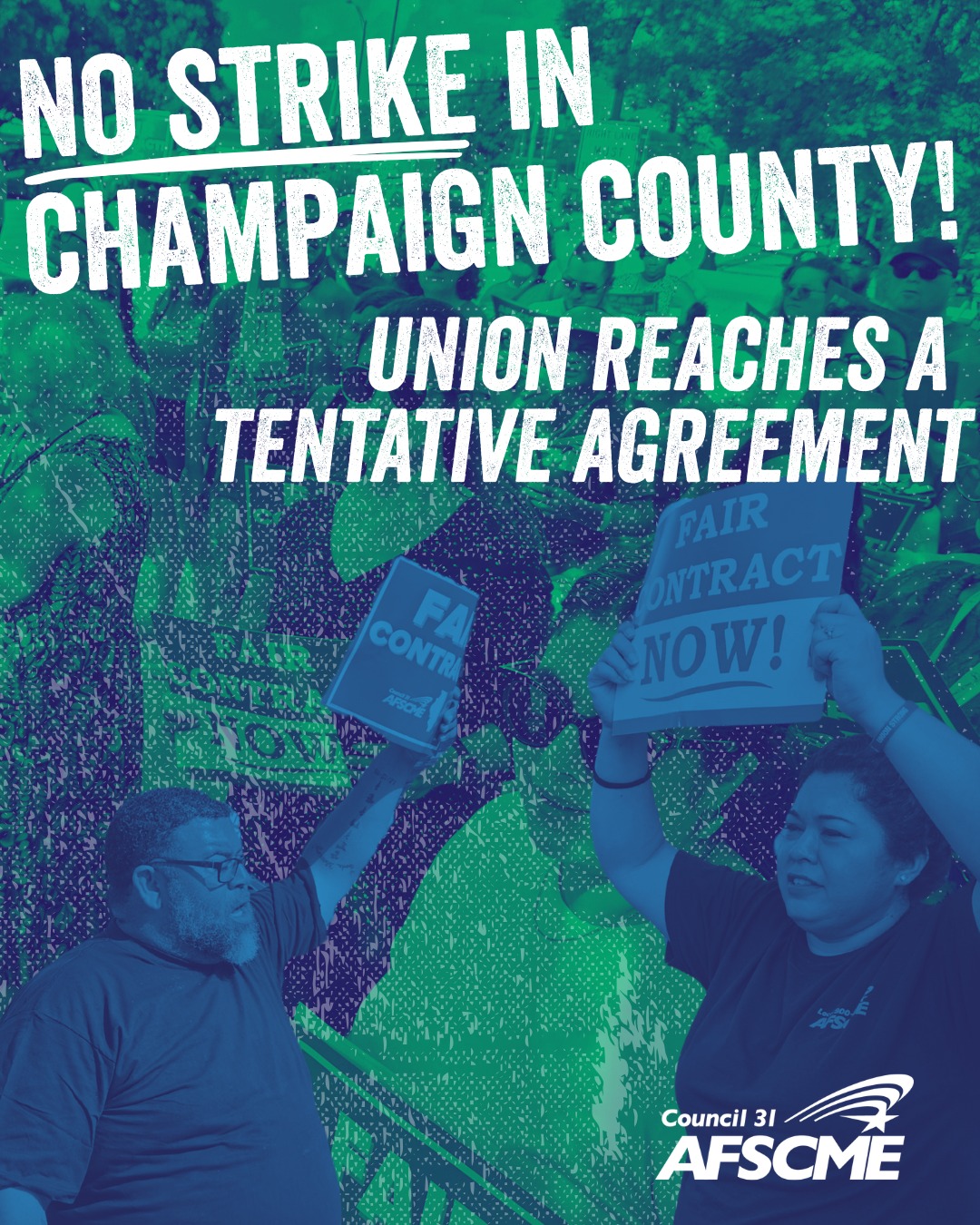 Champaign County, Illinois, workers win contract victory through solidarity