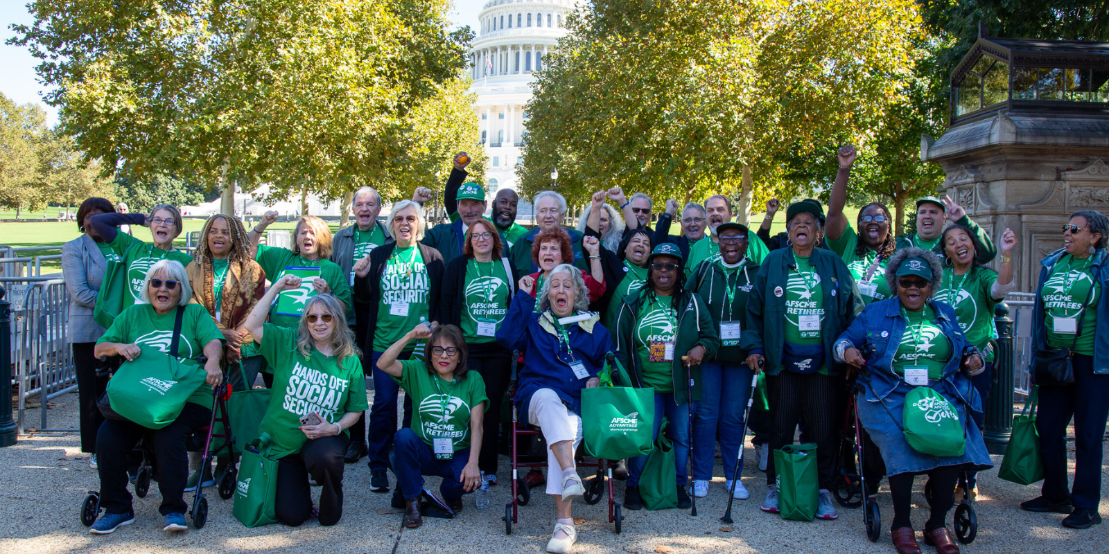 AFSCME retirees go to Congress to fight to cut health care costs, fund public services