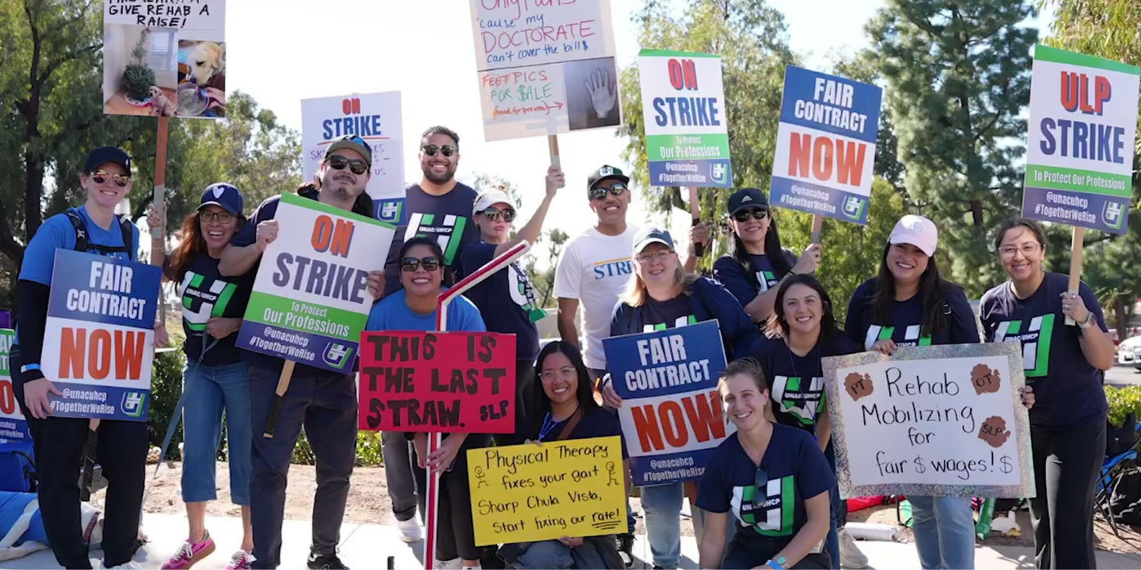 Fighting for their patients, Sharp health care workers go on three-day strike 