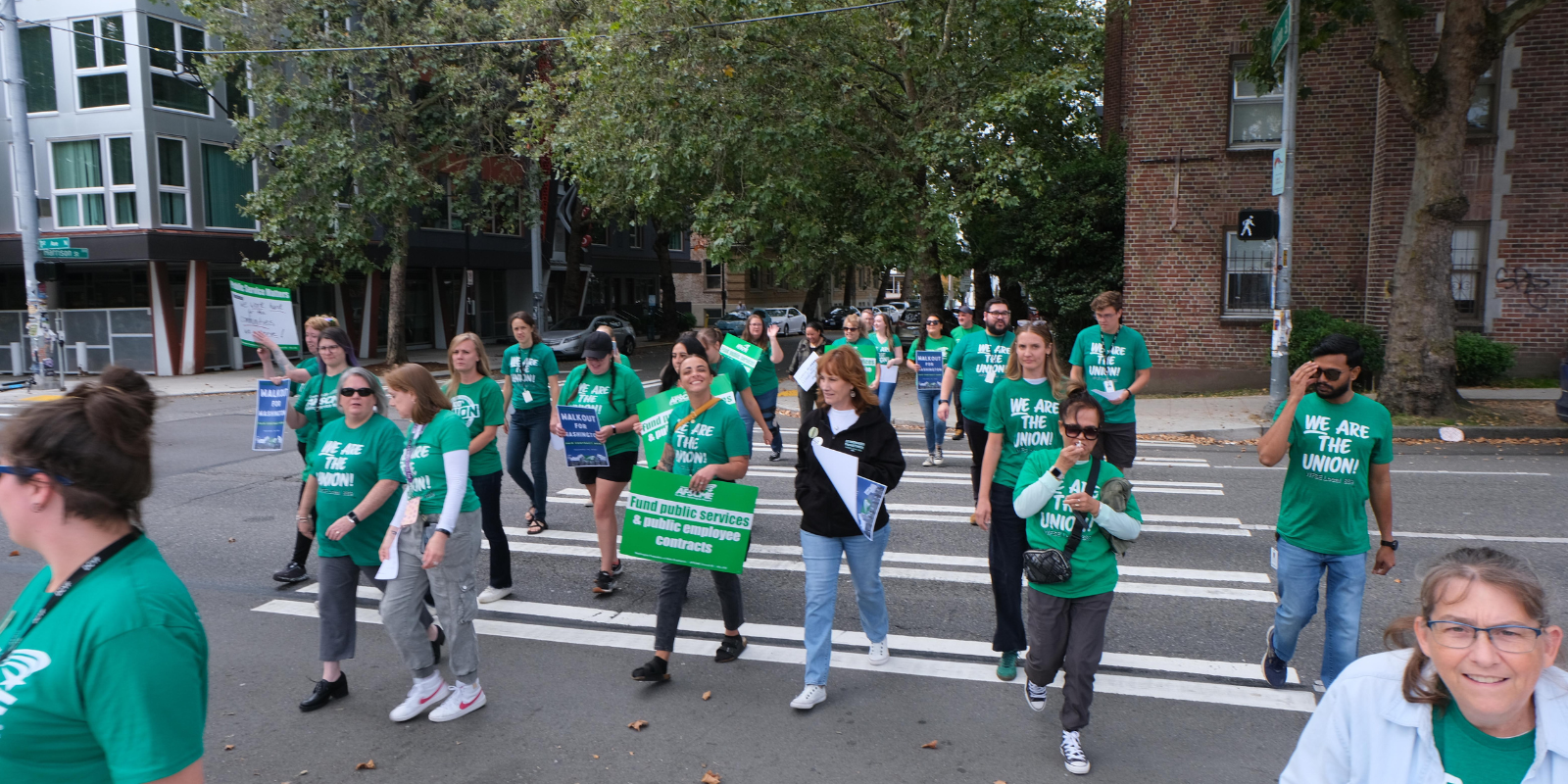 Washington state workers and AFSCME members walk off the job to demand a fair contract