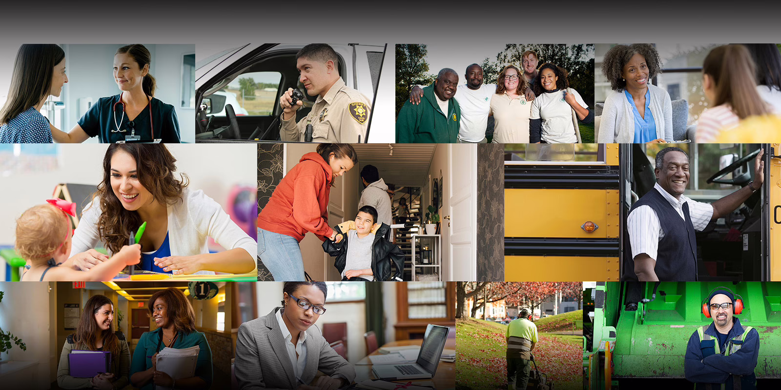 Public worker jobs collage