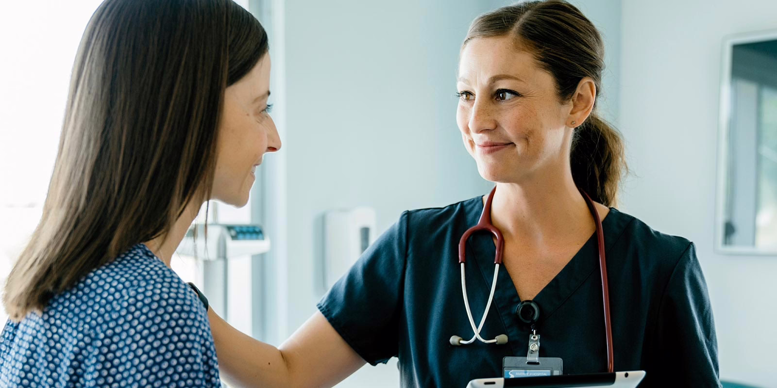 Nurse with patient