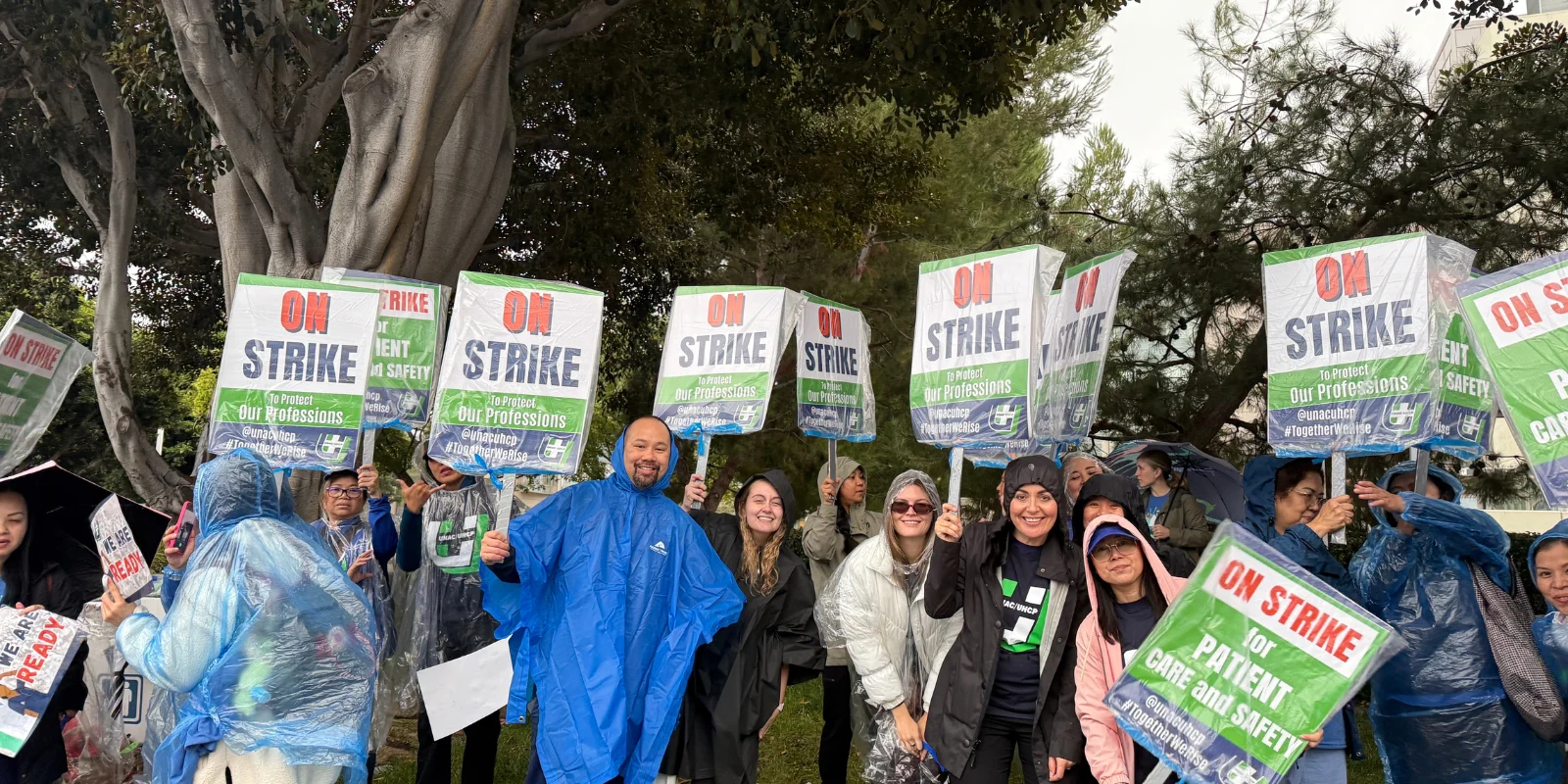Kaiser Strike with signs
