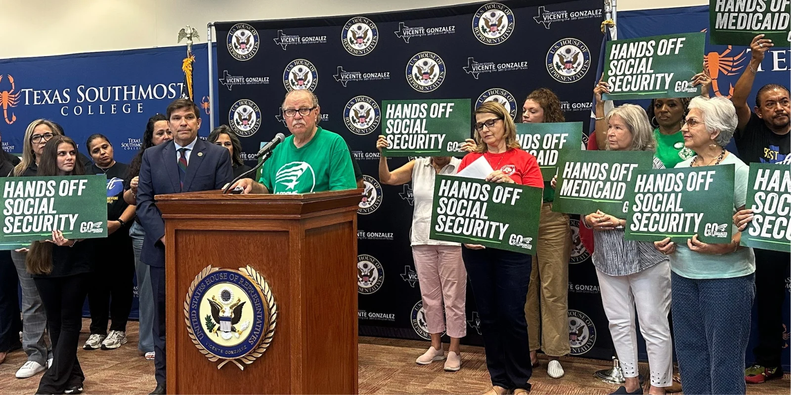 Members speaking up at rally